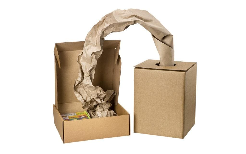 wypełniacz paczek w kartonie